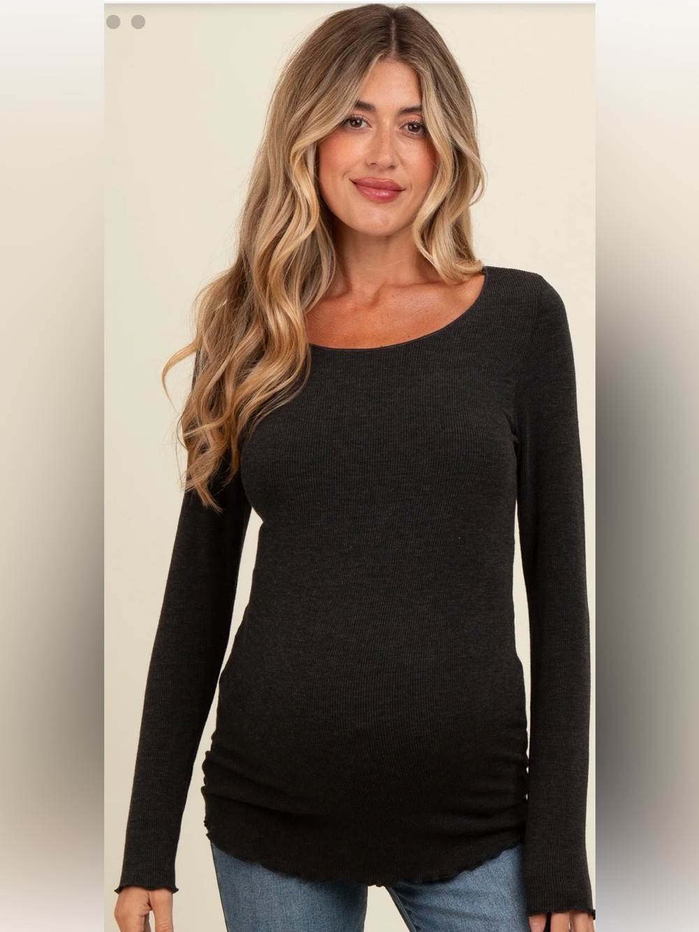 Pinkblush Maternity Long Sleeve Scoop Neck Top